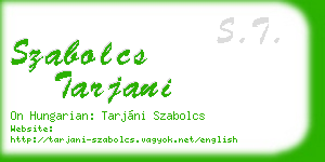 szabolcs tarjani business card