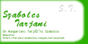 szabolcs tarjani business card